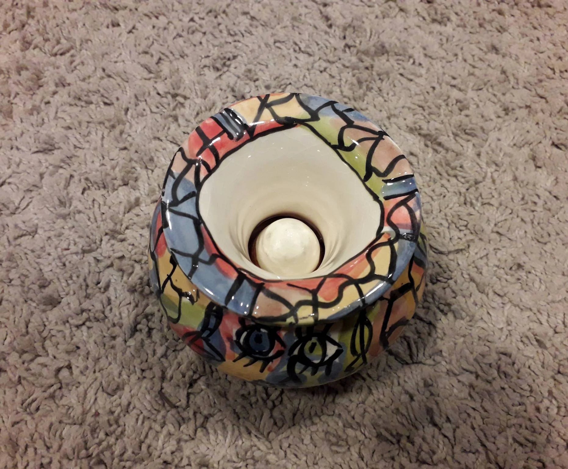 Moroccan Unique Ashtray - Handmade Ashtray Ceramic Ashtray, Cigar Ashtray, Painted Ashtray, Cool Ashtray, Decorated Ashtray, Multicolor