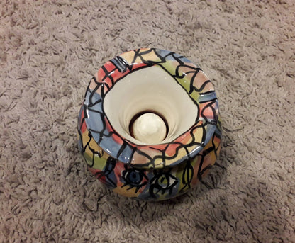 Moroccan Unique Ashtray - Handmade Ashtray Ceramic Ashtray, Cigar Ashtray, Painted Ashtray, Cool Ashtray, Decorated Ashtray, Multicolor