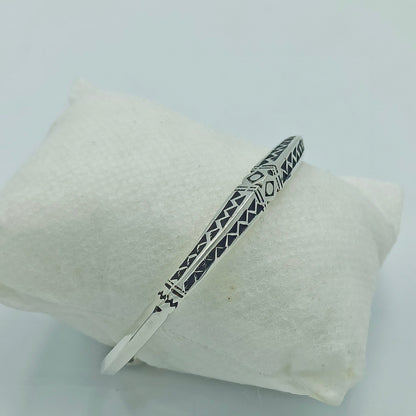 Silver Bracelet Tuareg Jewelery , Tuareg Moroccan Bracelet with Ethnic Tuareg Engraving in 925 Silver, , Unique Jewelry, Mens and Women Gift