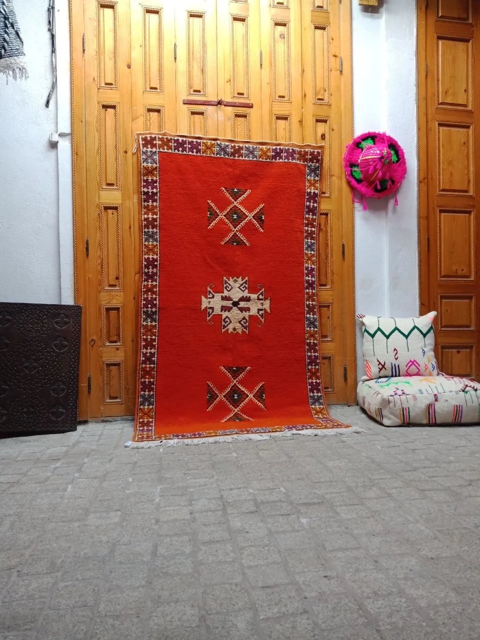 Vintage Berber Rug - Moroccan Taznakht Rug. Handmade Wool Rug. Authentic Moroccan Rug.Taznakht Rug. Vintage Rug. Glaoui Rug. Berber Rug