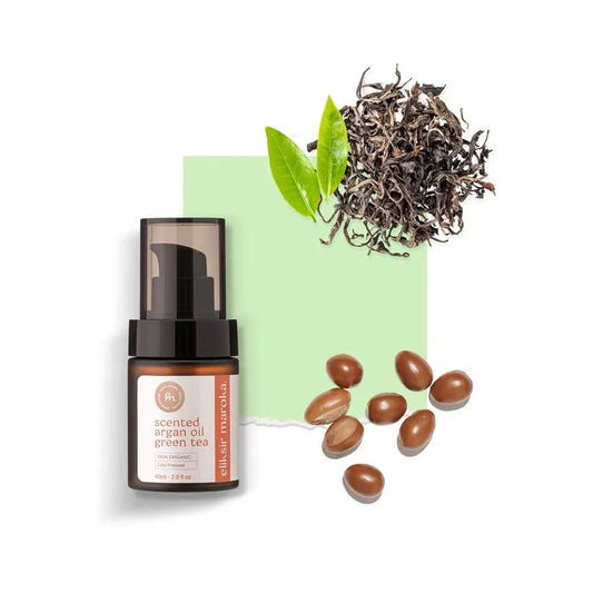 Green Tea Scented Argan Oil | Natural Moisturizer for Skin & Hair | Hydrating Moroccan Beauty Oil | Perfect Gift for Her and Selfcare