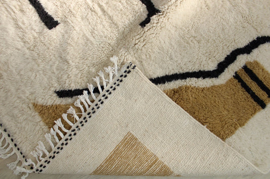 Handcrafted Moroccan Rug, Handwoven Wool Rug, Handmade Moroccan Rug, Traditional Berber Rug, Teppich, Morrocan Rug Brown, Beni Ourain Carpet