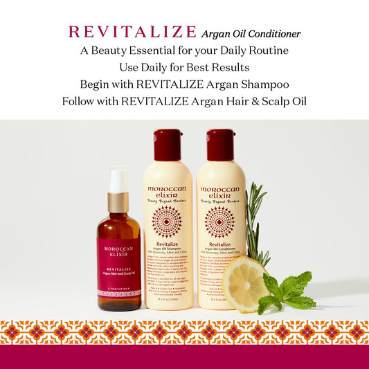 REVITALIZING Argan Oil Daily Conditioner with a Refreshing Blend of Herbal and Citrus Essential Oils
