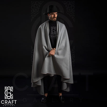 Moroccan Handmade _ Luxury Winter Warm Cape _ Hooded Long Overcoat_ Poncho Winter Coat Silham Burnous