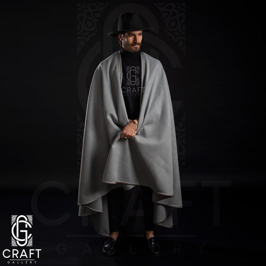 Moroccan Handmade _ Luxury Winter Warm Cape _ Hooded Long Overcoat_ Poncho Winter Coat Silham Burnous