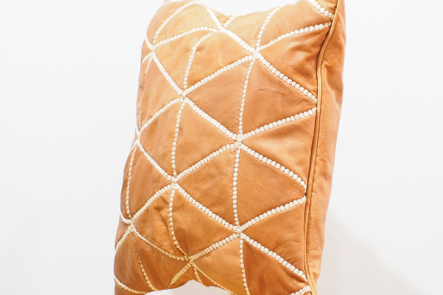 Leather Cushion | Accent Pillow Couch | Leather Pillow Cover with Embroidery Cover High Quality Satisfaction Guaranteed.