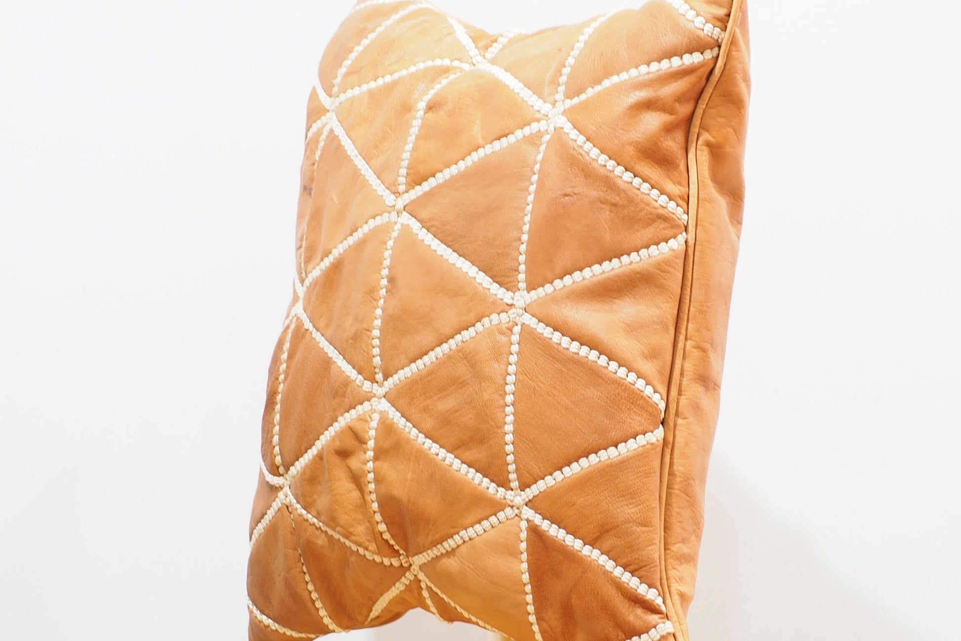 Leather Cushion | Accent Pillow Couch | Leather Pillow Cover with Embroidery Cover High Quality Satisfaction Guaranteed.