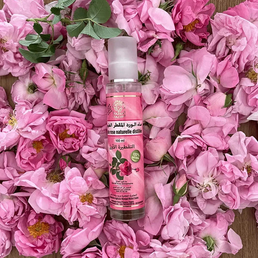 Natural Distilled Rose Water: Glass Spray
