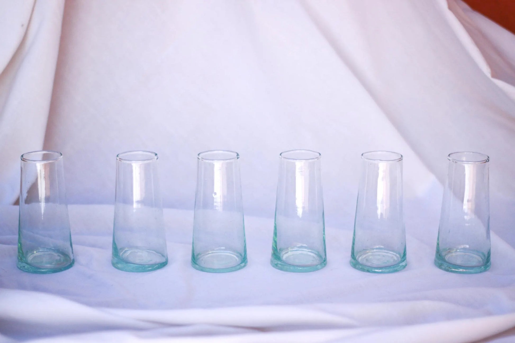 Handmade Glassware Champagne Glasses Recycled Beldi Champagne Flutes Moroccan Tumbler Drinking Flute Glass Artisanal Recycled Wedding Gifts