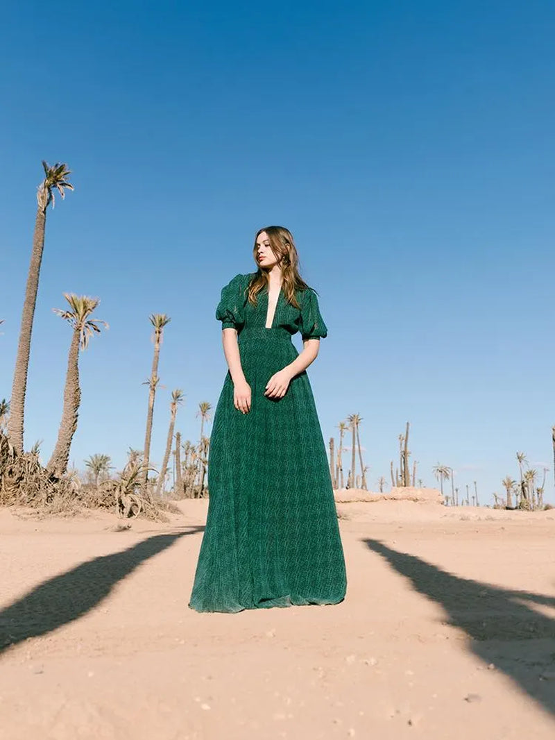 Alexia’S Dress Green & Black Print