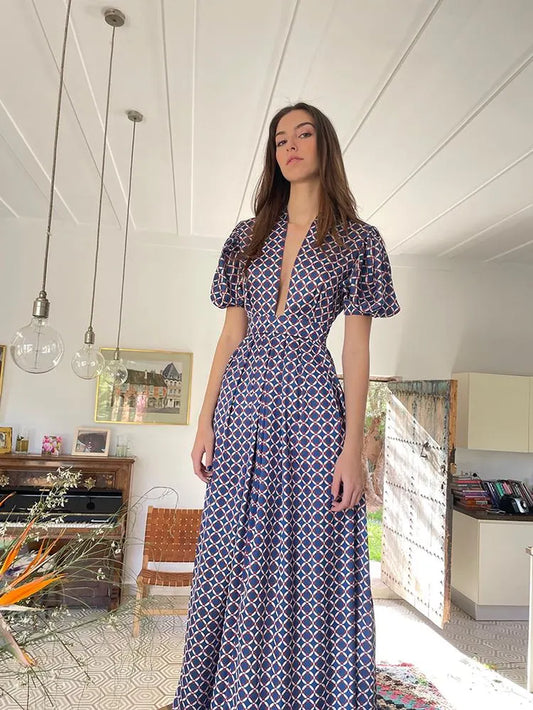 Alexia’S Dress Graphic Blue & White