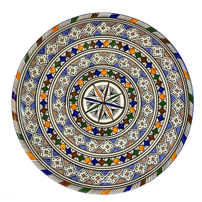 Handmade Moroccan Pottery Pie Dish. Flat Dish/ Cake Dish/Flat Dish.