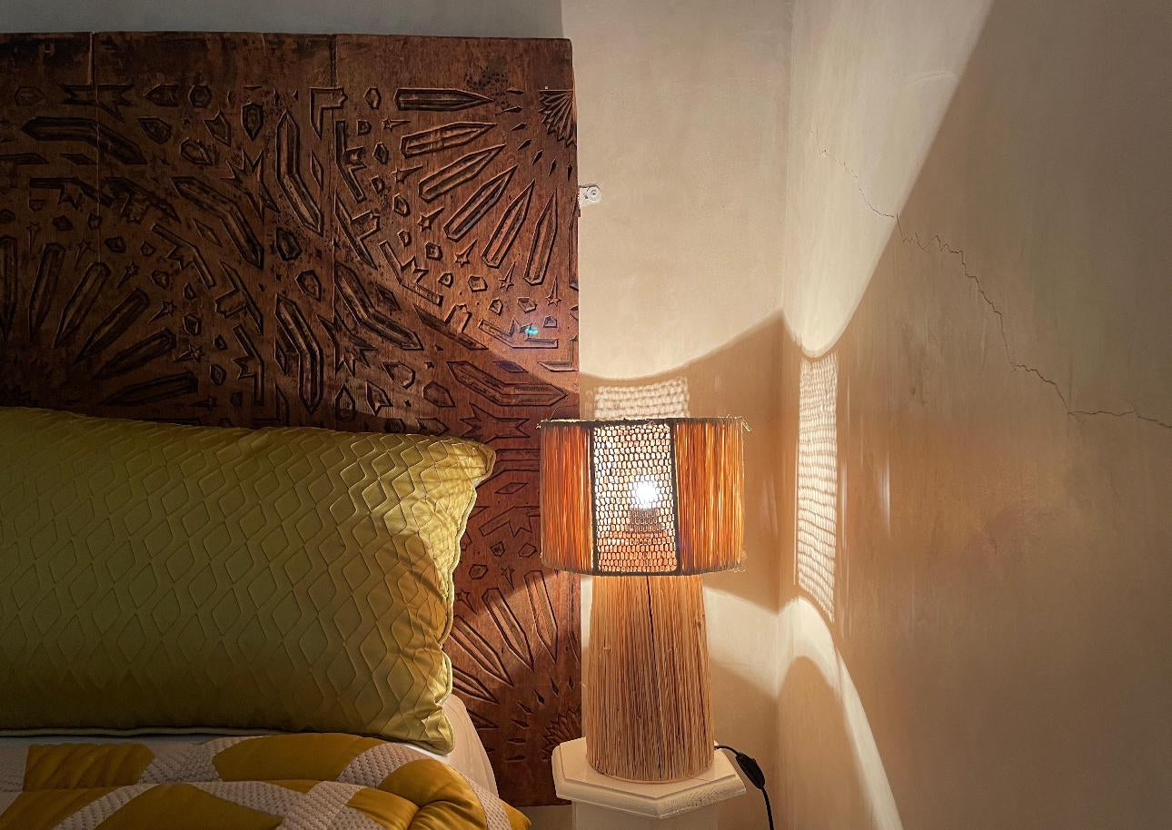 Raffia Natural Raffia Lamp, Raffia Lampshade, TABLE LAMPSHADES Moroccan Handmade in Rattan,Lamp
