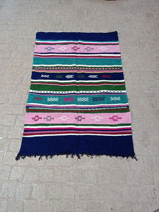 Cactus Silk Rug, Moroccan Cactus Silk Kilim Handmade .Cactus Silk Rug ,Sabra Carpet Berber Authentic Azilal Area Rug. Colorful Rug