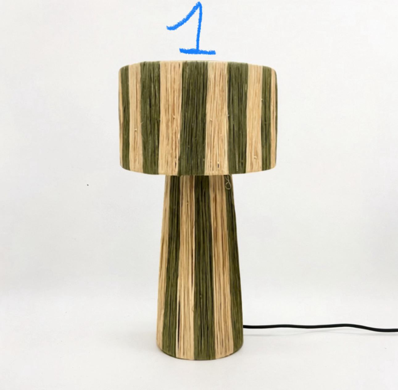 Raffia Natural Raffia Lamp, Raffia Lampshade, TABLE LAMPSHADES Moroccan Handmade in Rattan,Lamp