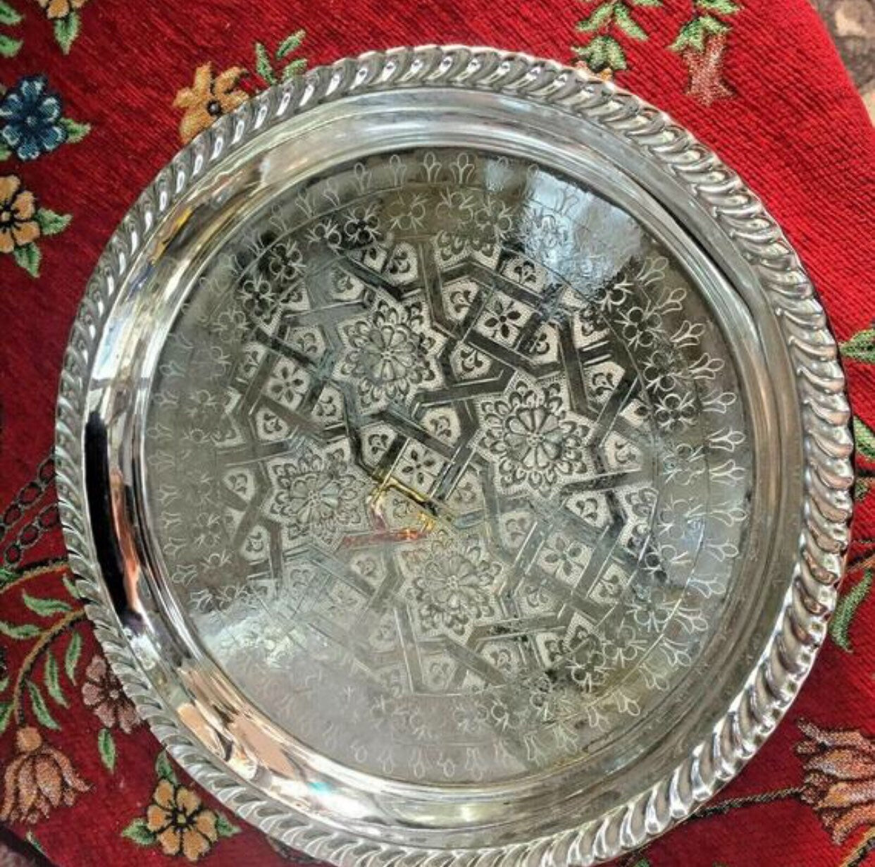 Moroccan Handmade Luxurious Silverplated Tea Set