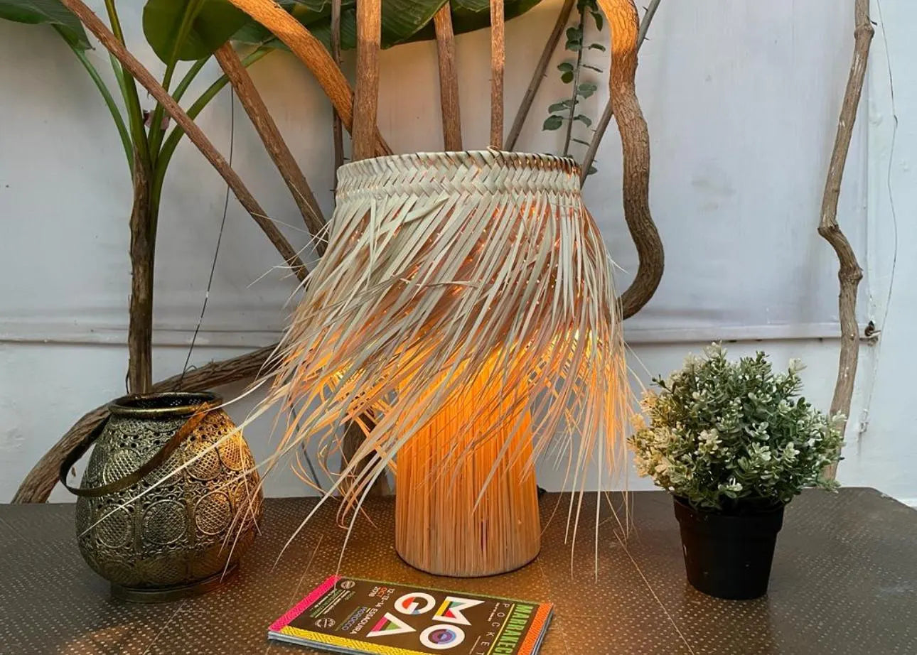 Moroccan Handmade in Rattan,Lamp Raffia Natural Raffia Lamp,Table LAMPSHADES