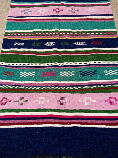 Cactus Silk Rug, Moroccan Cactus Silk Kilim Handmade .Cactus Silk Rug ,Sabra Carpet Berber Authentic Azilal Area Rug. Colorful Rug