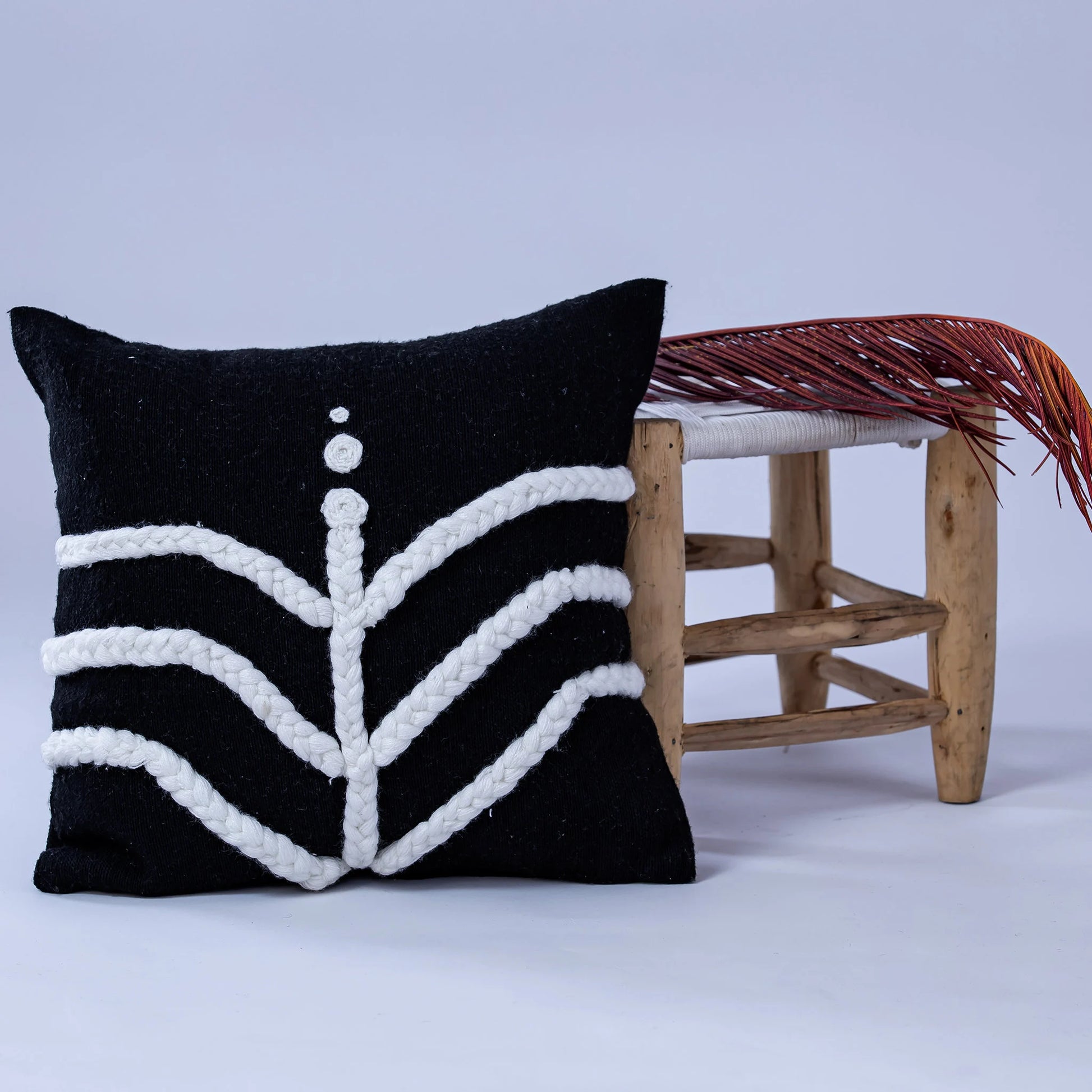 Black and White Pillow - Handmade Pillow - Moroccan Pillow-Livingroom Pillow - Bedroom Pillow - Custom Pillow