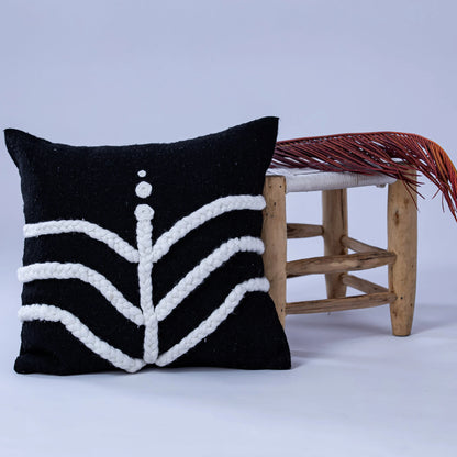 Black and White Pillow - Handmade Pillow - Moroccan Pillow-Livingroom Pillow - Bedroom Pillow - Custom Pillow