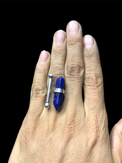 Azurite Stone Ring in 925 Silver, Handmade Jewelry, Ring Silver Azurite Stone, Jewelry Silver Handmade