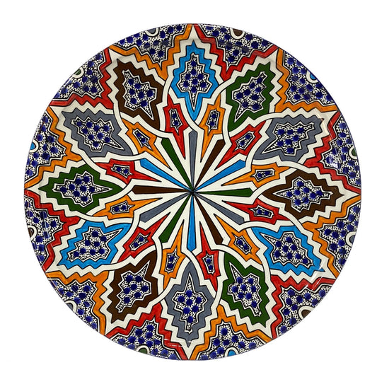 Handmade Moroccan Pottery Pie Dish. Flat Dish/ Cake Dish/Flat Dish.
