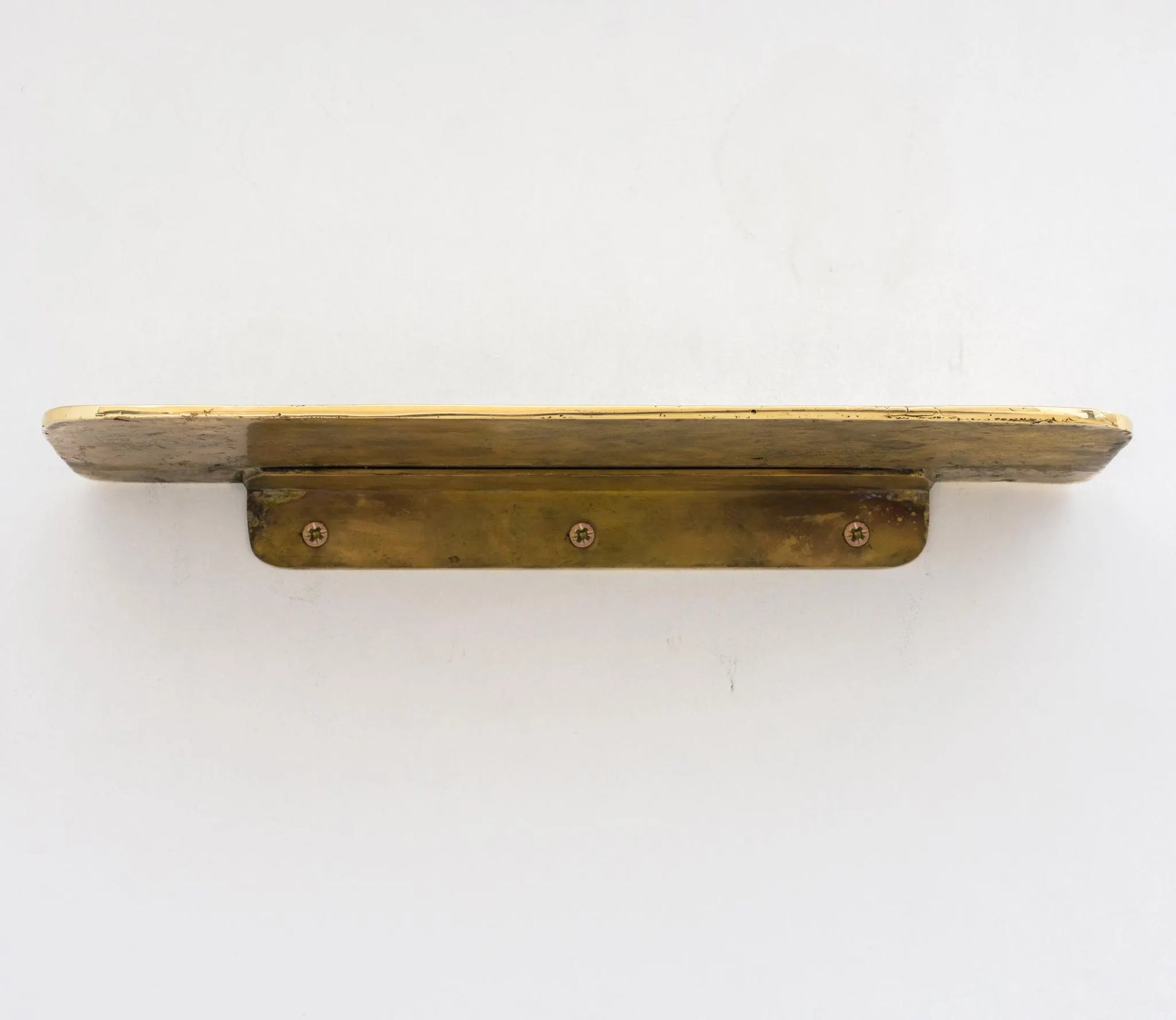 Handcrafted Solid Brass Floating Shelf, Bathroom Shelf Brass, Wall Mount Bathroom Soap Holder