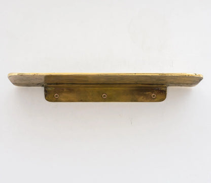 Handcrafted Solid Brass Floating Shelf, Bathroom Shelf Brass, Wall Mount Bathroom Soap Holder