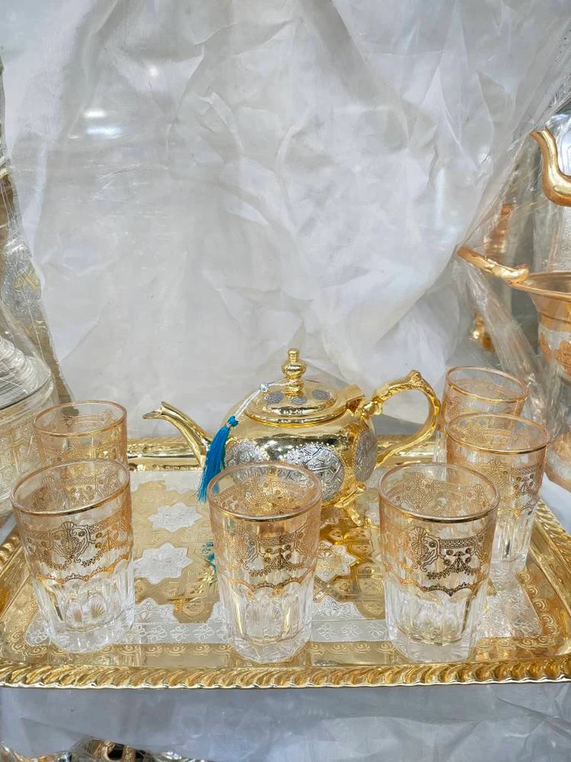 Moroccan Handmade Luxurious Tea Set