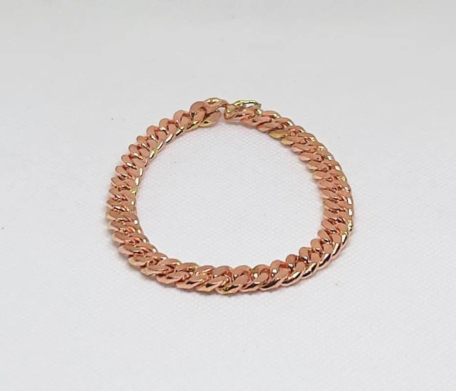 Pure 100% Copper Chain Bracelets, Unisex Copper Bracelets, Copper Curb Chain & Link Bracelets, Handmade Brass Copper Bracelets, for Him Her