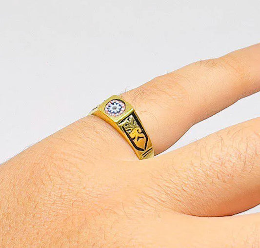 Berber Tuareg Brass Copper Rings, Handmade Brass Rings with African Stone, Boho Rings, Unique Gift for Him or Her