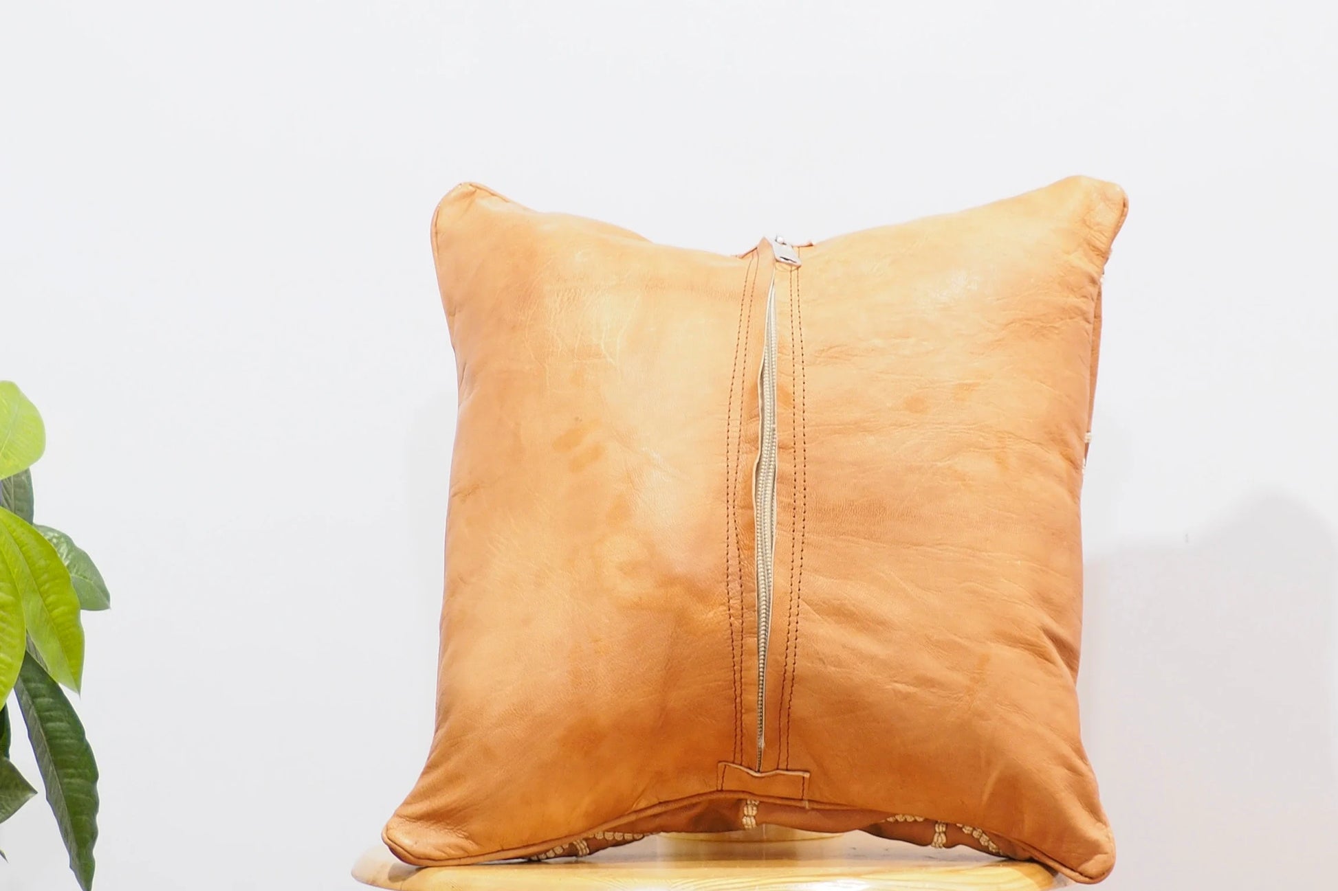 Leather Cushion | Accent Pillow Couch | Leather Pillow Cover with Embroidery Cover High Quality Satisfaction Guaranteed.