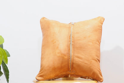 Leather Cushion | Accent Pillow Couch | Leather Pillow Cover with Embroidery Cover High Quality Satisfaction Guaranteed.