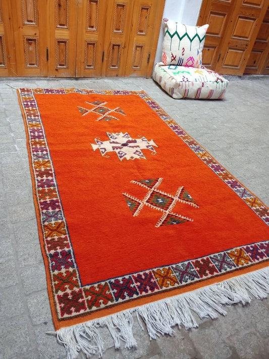 Vintage Berber Rug - Moroccan Taznakht Rug. Handmade Wool Rug. Authentic Moroccan Rug.Taznakht Rug. Vintage Rug. Glaoui Rug. Berber Rug