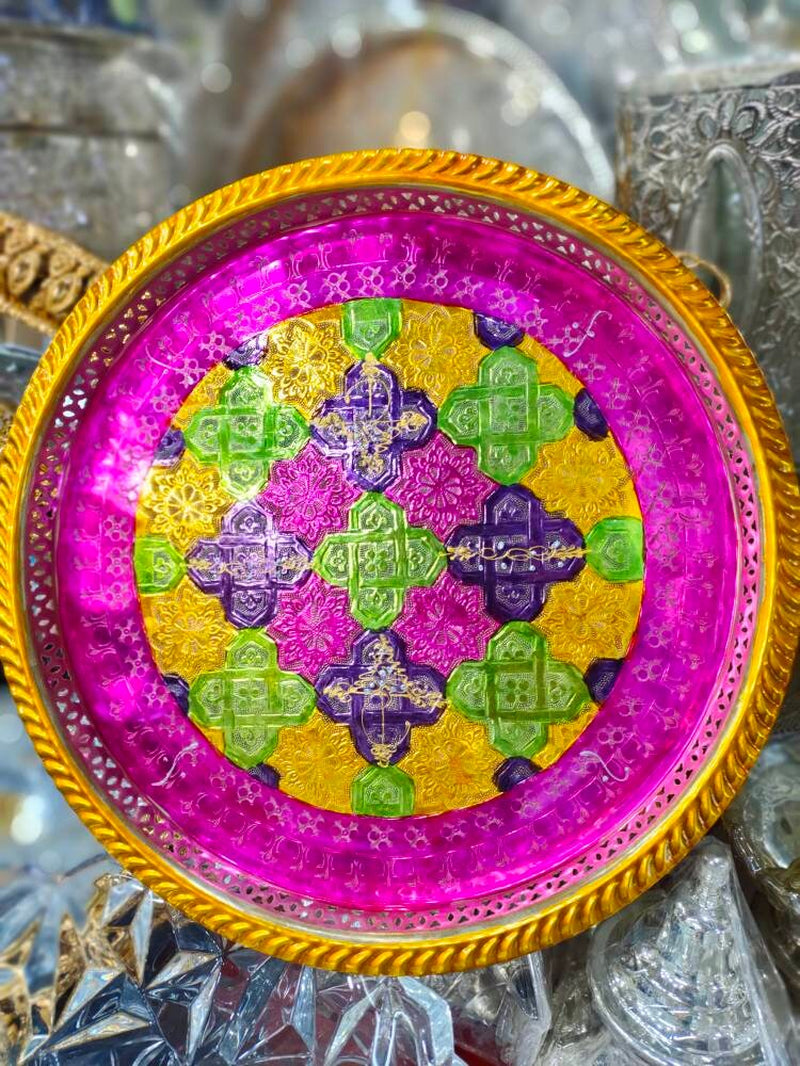Moroccan Handmade Hand Painted Multicolor Tea Set