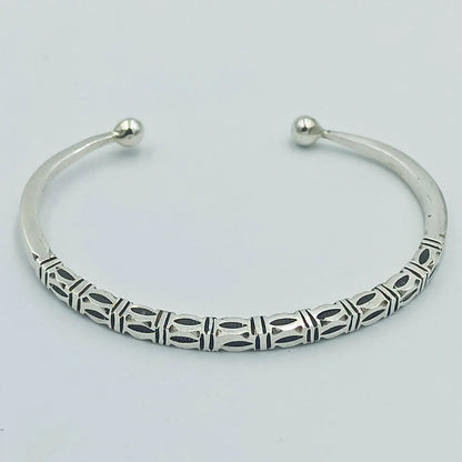 Silver Bracelet Tuareg Jewelery , Tuareg Moroccan Bracelet with Ethnic Tuareg Engraving in 925 Silver, , Unique Jewelry, Mens and Women Gift