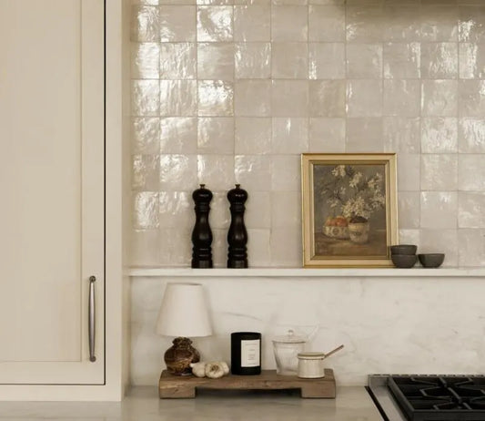 1 Square Foot Cream Zellige Tile Moroccan Tile Handmade Zellige Tiles Oyster White Bathroom Square Wall Tile Fireplace Off-White Zellij