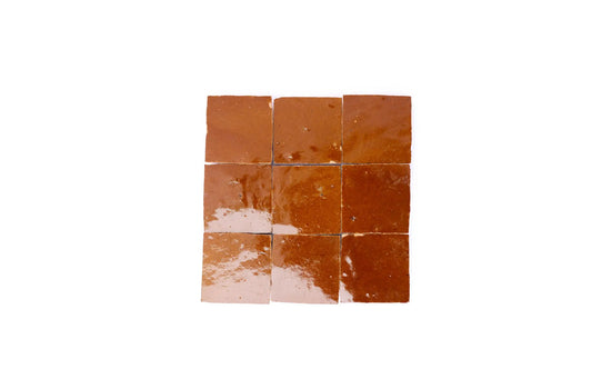 1 Square Foot Zellige Caramel Zellig Amber Brown Zellige Tile Moroccan Zellige Tiles Light Brown Tiled Wall Handmade Zellige Tile Wall Tile