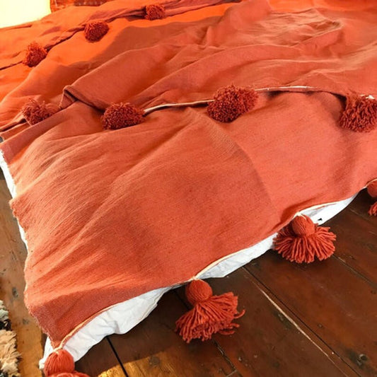 MOROCCAN BLANKET WOVEN Blanket-Throw Blanket-Cotton Blankets-Housewarming Gift-Boho Blanket-Bed Cover-Moroccan Throw Blanket-Bedroom Blanket