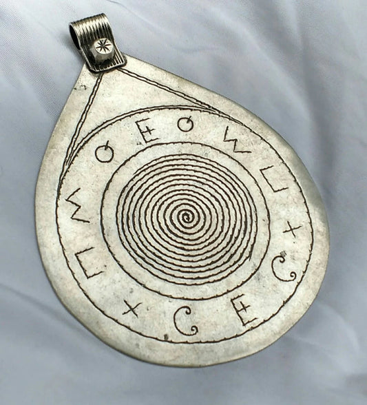 Berber Sterling Silver Pendant, Amazigh, Tifinagh