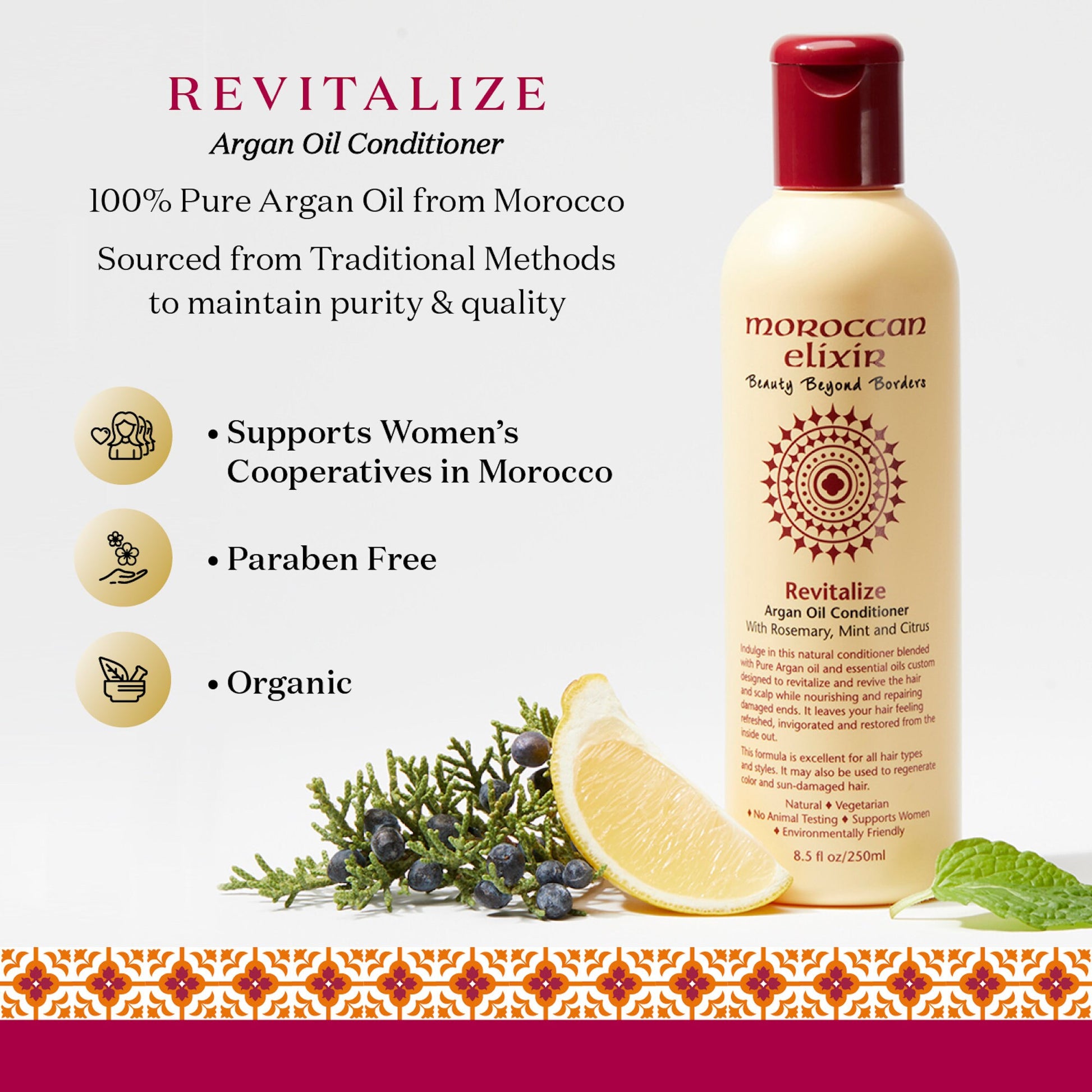 REVITALIZING Argan Oil Daily Conditioner with a Refreshing Blend of Herbal and Citrus Essential Oils