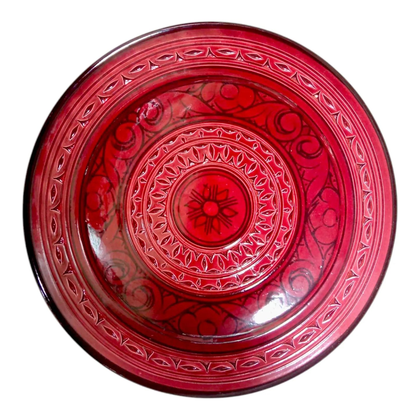 Moroccan Hand-Carved Pottery Plate: Artisanal 25Cm Serving Dish, Bohemian Decor Unique Kitchenware, Ethnic Home Decor, Traditional Artistry