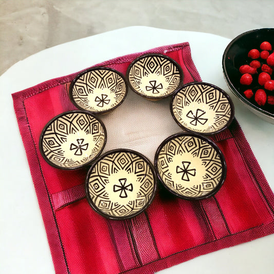 Set of 6 Moroccan Ceramic Bowls Hand Painted Artistry, Bold Colors, Perfect for Home Decoration, Unique Housewarming Present Tableware Gift