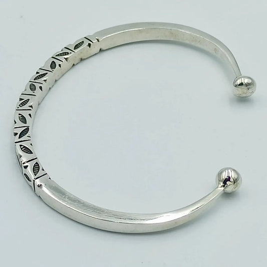 Silver Bracelet, Tuareg Jewelery, Tuareg Moroccan Bracelet with Ethnic Tuareg Engraving in 925 Silver, Unique Jewelry, Mens and Women Gift