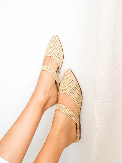 Ready to Ship, Raffia Shoes, Handmade Slippers, Summer Mules, Moroccan Shoes, High End Raphia Flats, Moroccan Babouch