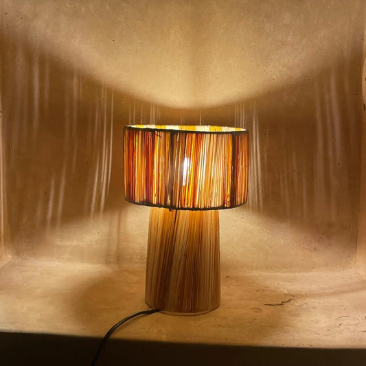 Raffia Lamp, Raffia Pendant Light , Hanging Lamp Shade in Raffia
