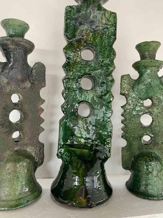 Boho Green Tamegroute Candle Holder