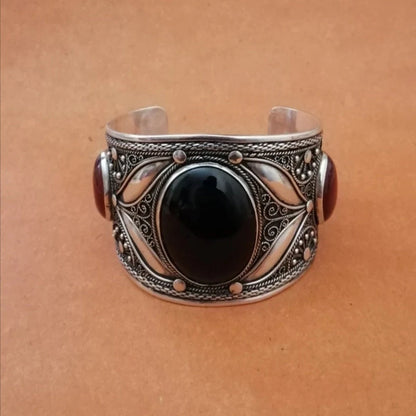 Modern Tuareg Style Large Cuff with Stones