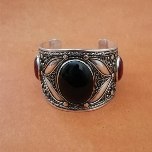 Modern Tuareg Style Large Cuff with Stones