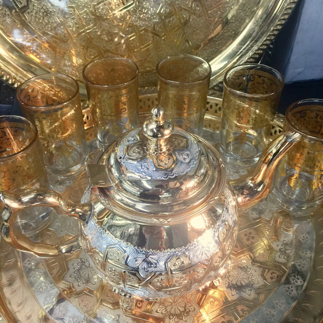 Moroccan Handmade Luxurious Tea Set